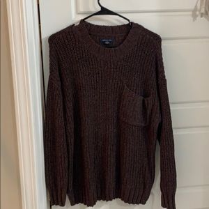 Rust sweater with pocket